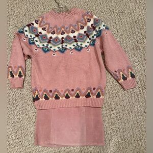 Pink Suede Mini Skirt